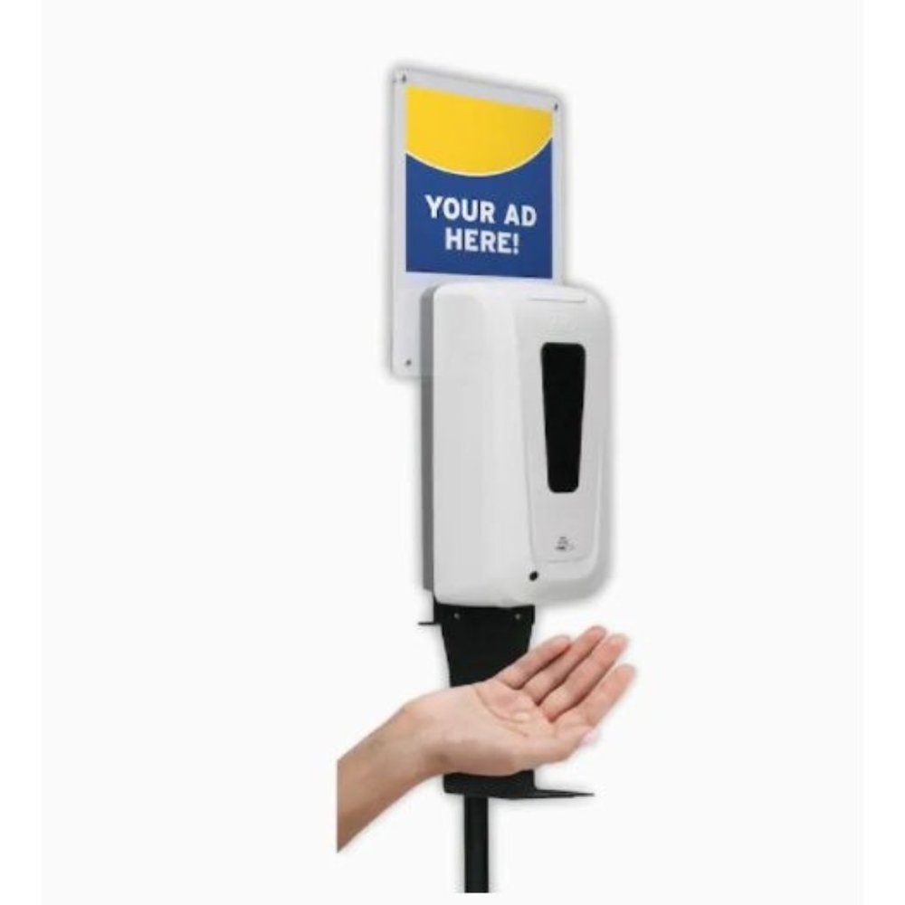 ZEP Hand Sanitizer Dispenser With Floor Stand With Drip Tray Metal Touch 2500PL